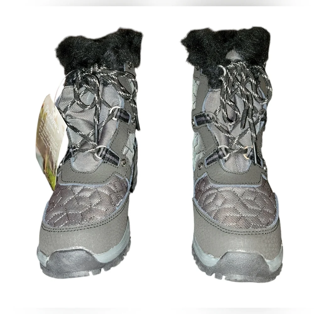 NWT BearPaw Waterproof Marina Gray Snow Boots Size 2 - Picture 2 of 9